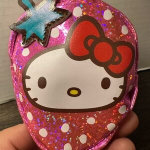 Hello Kitty Pink and Red Glitter Pouch